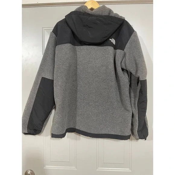 The North Face Denali Fleece Hoodie Mens Large Gray Black Good Polartec Jacket - Picture 5 of 5